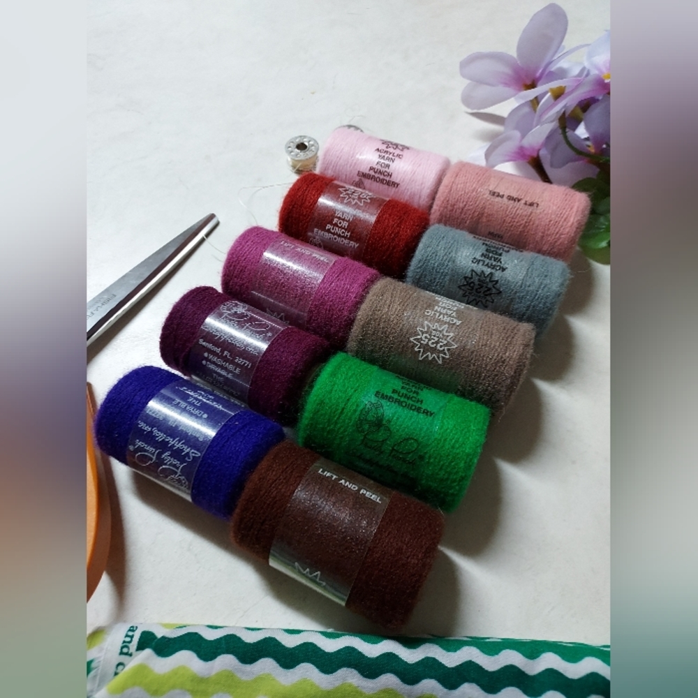 Pretty Punch Acrylic Yarn For Punch Embroidery 225 yds. EACH